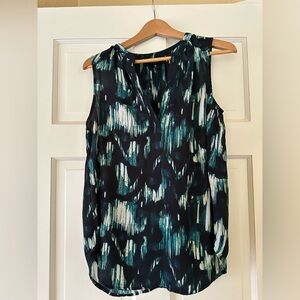 Mossimo Supply Co. Black and Green Sleeveless Blouse